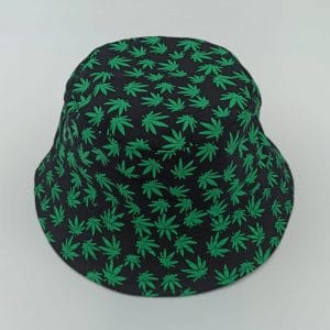 כובע טמבל גראס מריחואנה רפואית ירוק שחור עלים קטנים