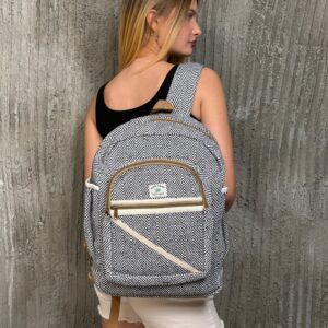 תיק גב המפ גדול מזוגג שחור לבן