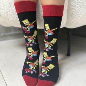 גרביים בארט סימפסון שחור אדום